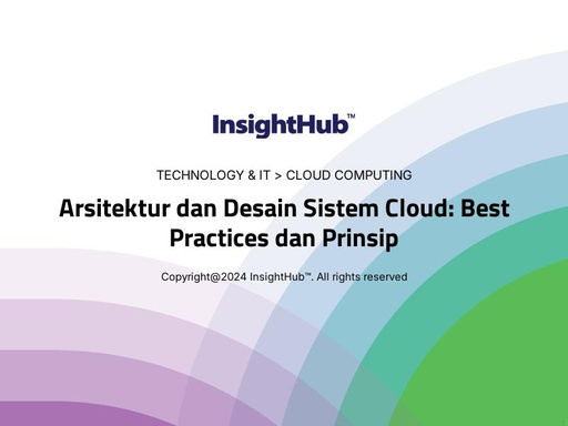 Arsitektur dan Desain Sistem Cloud: Best Practices dan Prinsip