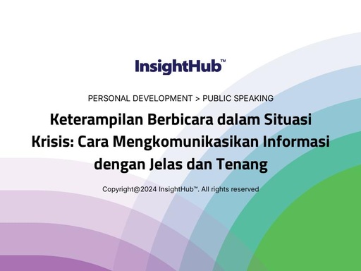 Keterampilan Berbicara dalam Situasi Krisis: Cara Mengkomunikasikan Informasi dengan Jelas dan Tenang