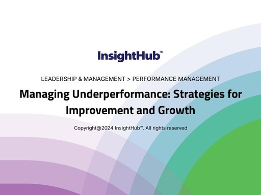 Managing Underperformance: Strategies for Improvement and Growth