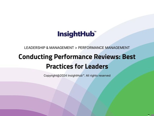 Conducting Performance Reviews: Best Practices for Leaders