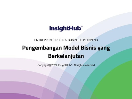 Pengembangan Model Bisnis yang Berkelanjutan