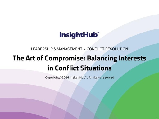 The Art of Compromise: Balancing Interests in Conflict Situations