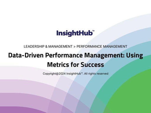 Data-Driven Performance Management: Using Metrics for Success