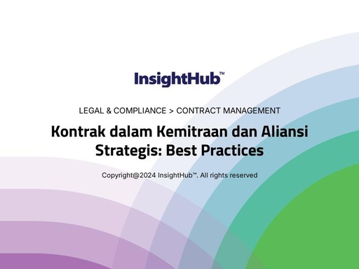 Kontrak dalam Kemitraan dan Aliansi Strategis: Best Practices