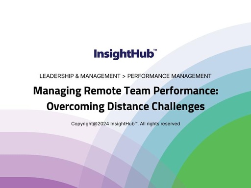 Managing Remote Team Performance: Overcoming Distance Challenges